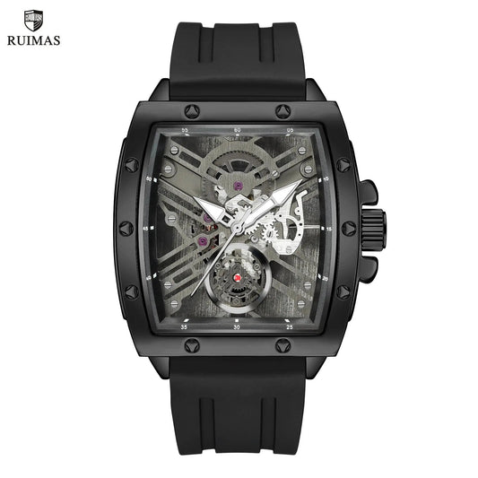 RUIMAS Luxury Fashion Men Sports Quartz Wrist Watches Waterproof Luminous Large Dial Casual Wristwatch Silicone Montre Homme 310 by MEGIR WATCH GROUP