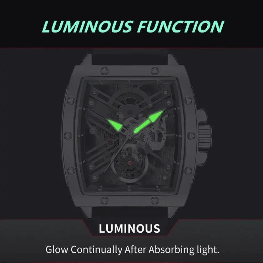 RUIMAS Luxury Fashion Men Sports Quartz Wrist Watches Waterproof Luminous Large Dial Casual Wristwatch Silicone Montre Homme 310 by MEGIR WATCH GROUP
