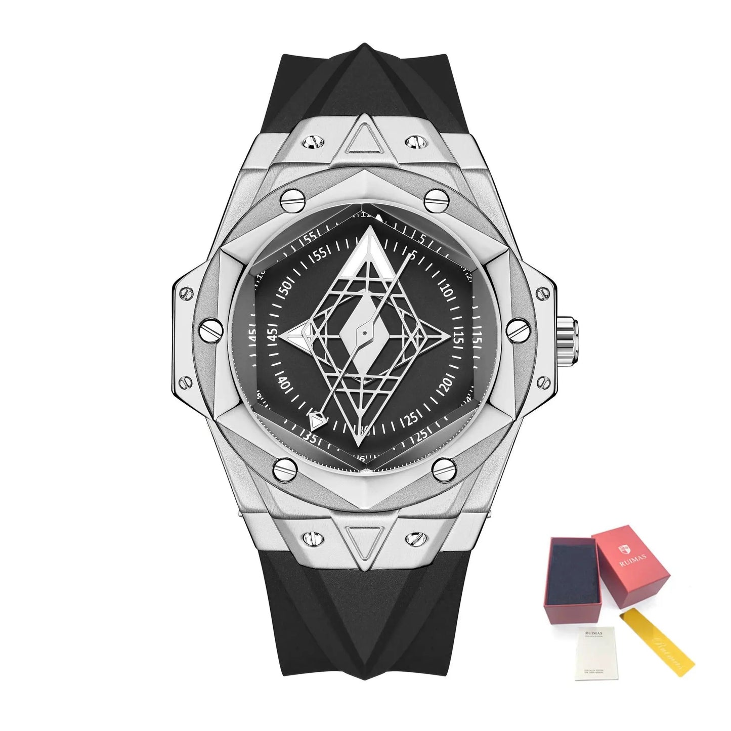 RUIMAS Brand Watches for Men Luxury Quartz Movement Sport Casual Wristwatches Unique Design Waterproof Clock Relogio Masculino 330 by MEGIR WATCH GROUP
