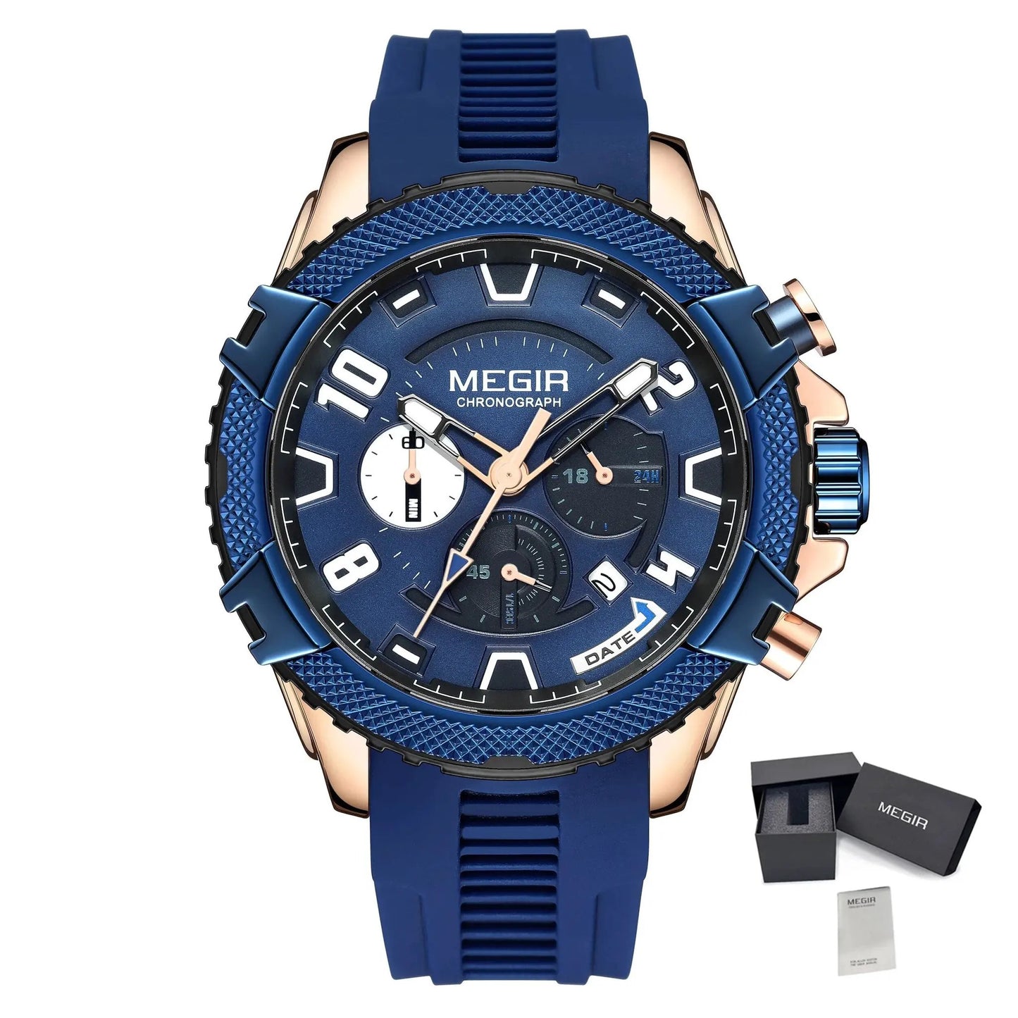MEGIR Luxury Men's Watches Fashion Sport Quartz Watch Waterproof Date Chronograph Military Wristwatches Clock Reloj Hombre 2200 by MEGIR WATCH GROUP