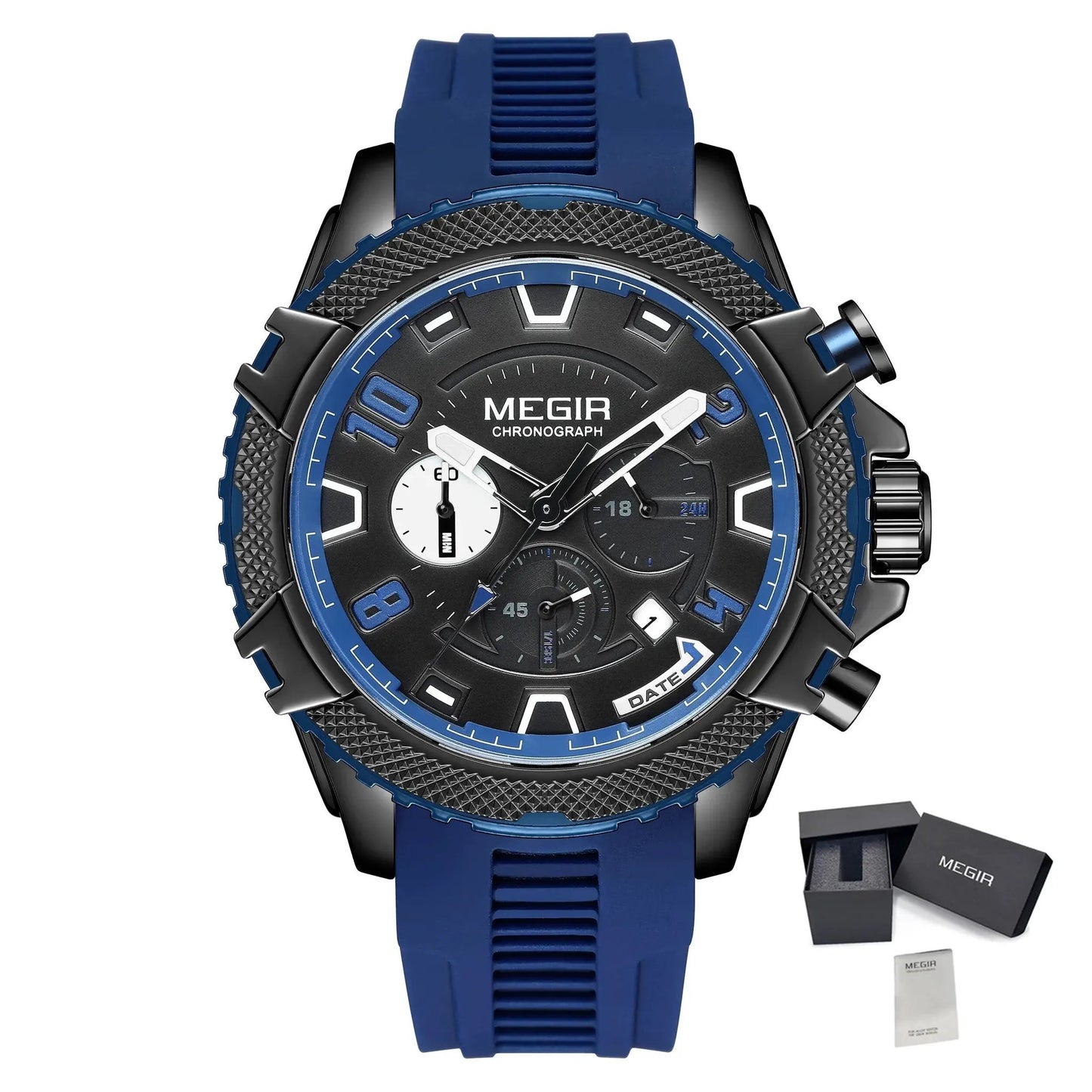 MEGIR Luxury Men's Watches Fashion Sport Quartz Watch Waterproof Date Chronograph Military Wristwatches Clock Reloj Hombre 2200 by MEGIR WATCH GROUP
