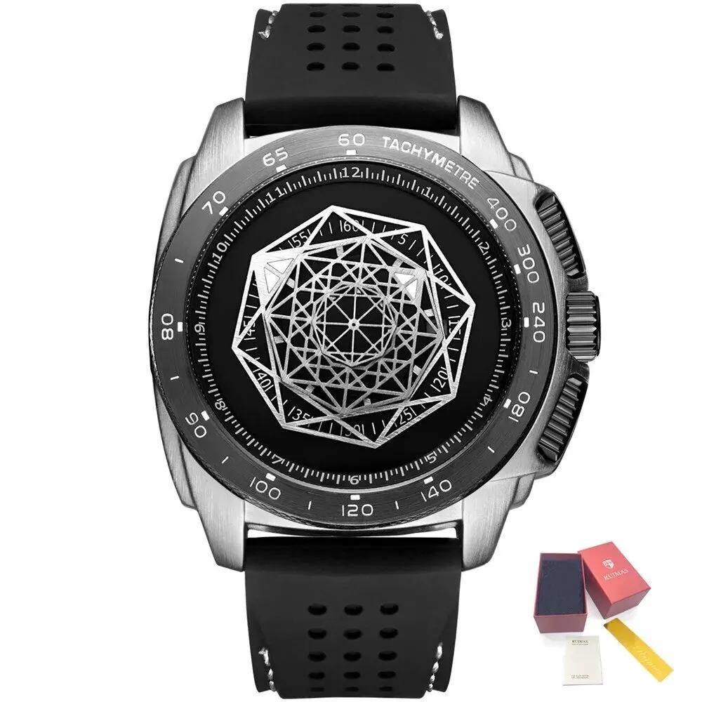 RUIMAS Men Silicone Band Quartz Casual Wrist Watches Large Dial Sport Military Watch Clock Luminous Waterproof Relogio Masculino 554 by MEGIR WATCH GROUP