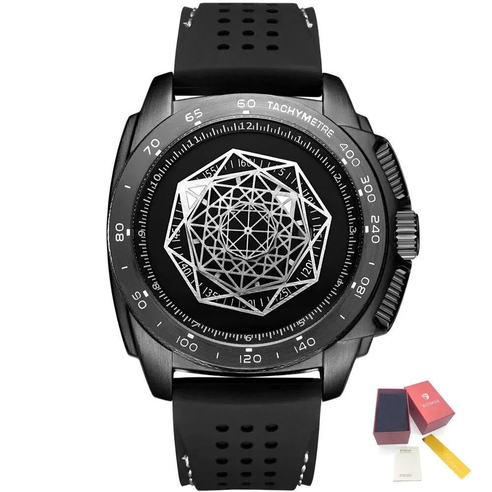 RUIMAS Men Silicone Band Quartz Casual Wrist Watches Large Dial Sport Military Watch Clock Luminous Waterproof Relogio Masculino 554 by MEGIR WATCH GROUP