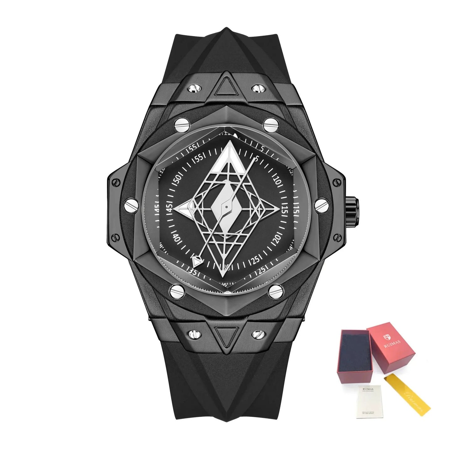 RUIMAS Brand Watches for Men Luxury Quartz Movement Sport Casual Wristwatches Unique Design Waterproof Clock Relogio Masculino 330 by MEGIR WATCH GROUP