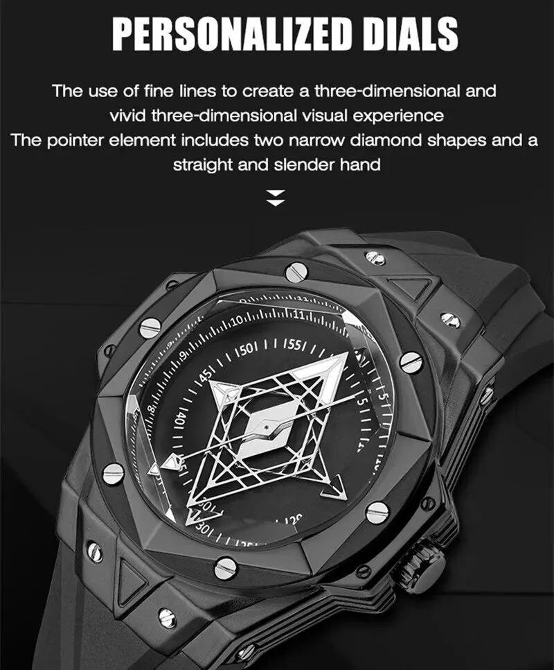RUIMAS Brand Watches for Men Luxury Quartz Movement Sport Casual Wristwatches Unique Design Waterproof Clock Relogio Masculino 330 by MEGIR WATCH GROUP