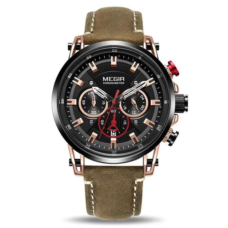 MEGIR Men's Sport Watches Chronograph Luxury Quartz Military Wristwatches Waterproof Luminous Date Clock Relogio Masculino 2085 by MEGIR WATCH GROUP