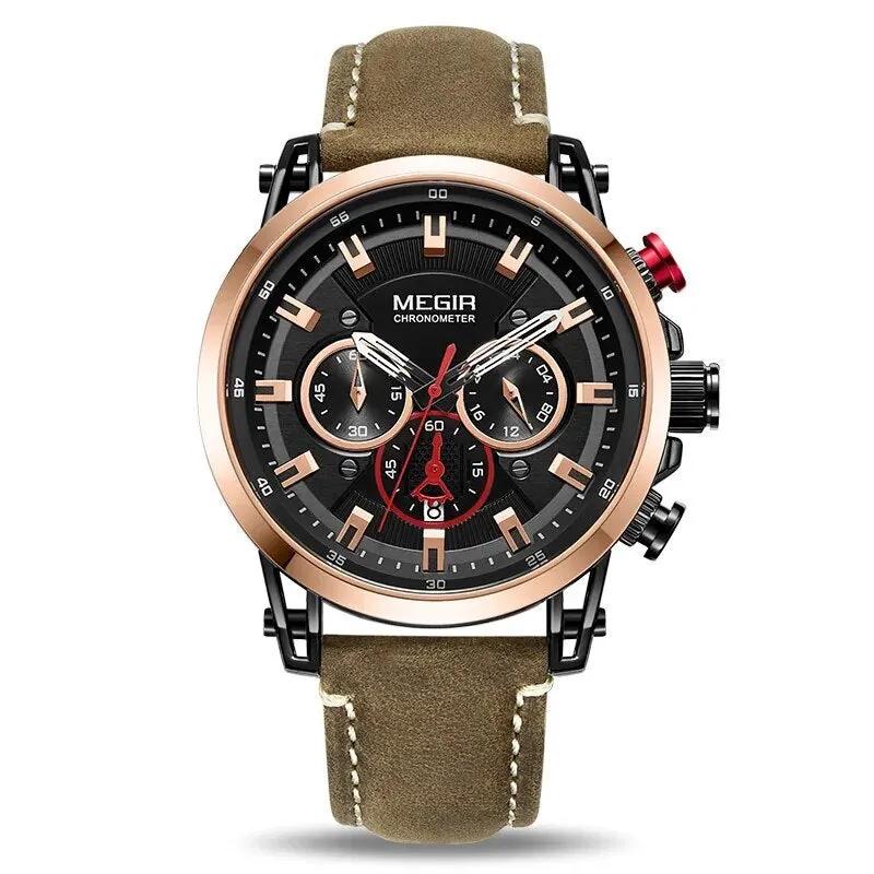 MEGIR Men's Sport Watches Chronograph Luxury Quartz Military Wristwatches Waterproof Luminous Date Clock Relogio Masculino 2085 by MEGIR WATCH GROUP