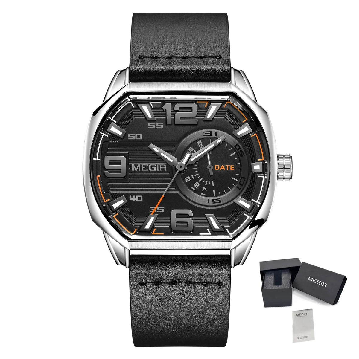 MEGIR Fashion Mens Watches Top Luxury Sport Military Watch Calendar Luminous Quartz Casual Man Wristwatch Clock Montre Homme 2201 by MEGIR WATCH GROUP