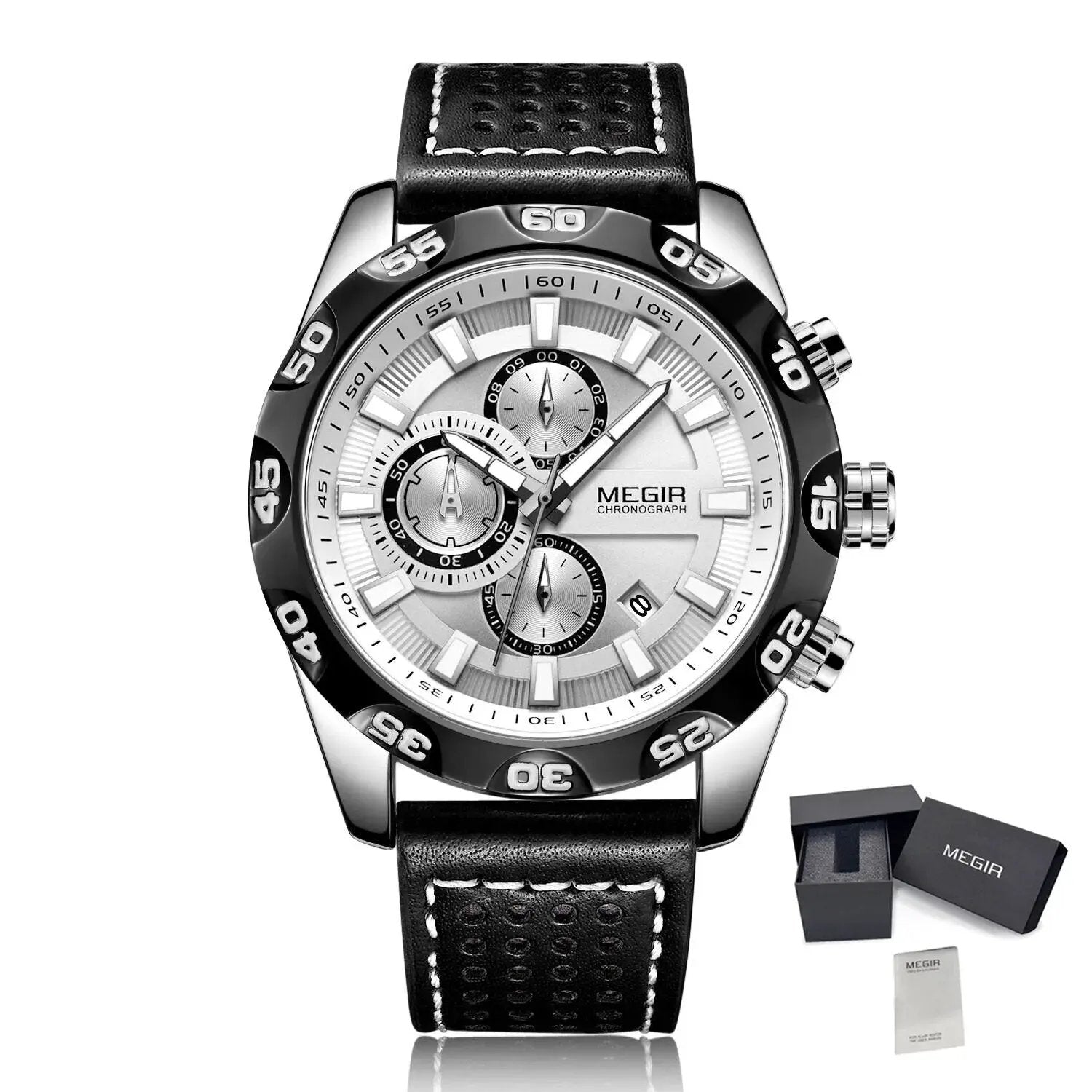 MEGIR Fashion Men's Watch Multifunctional Casual Sport Wristwatch Waterproof Luminous Male Quartz Chronograph Reloj Hombre 2096 by MEGIR WATCH GROUP