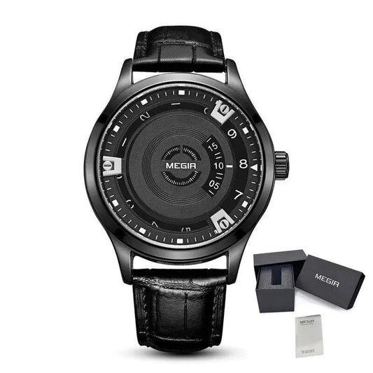 MEGIR Mens Watches Top Brand Luxury Leather Sport Military Watches Male Clock Waterproof Fashion Casual Quartz Wristwatch 1067 by MEGIR WATCH GROUP