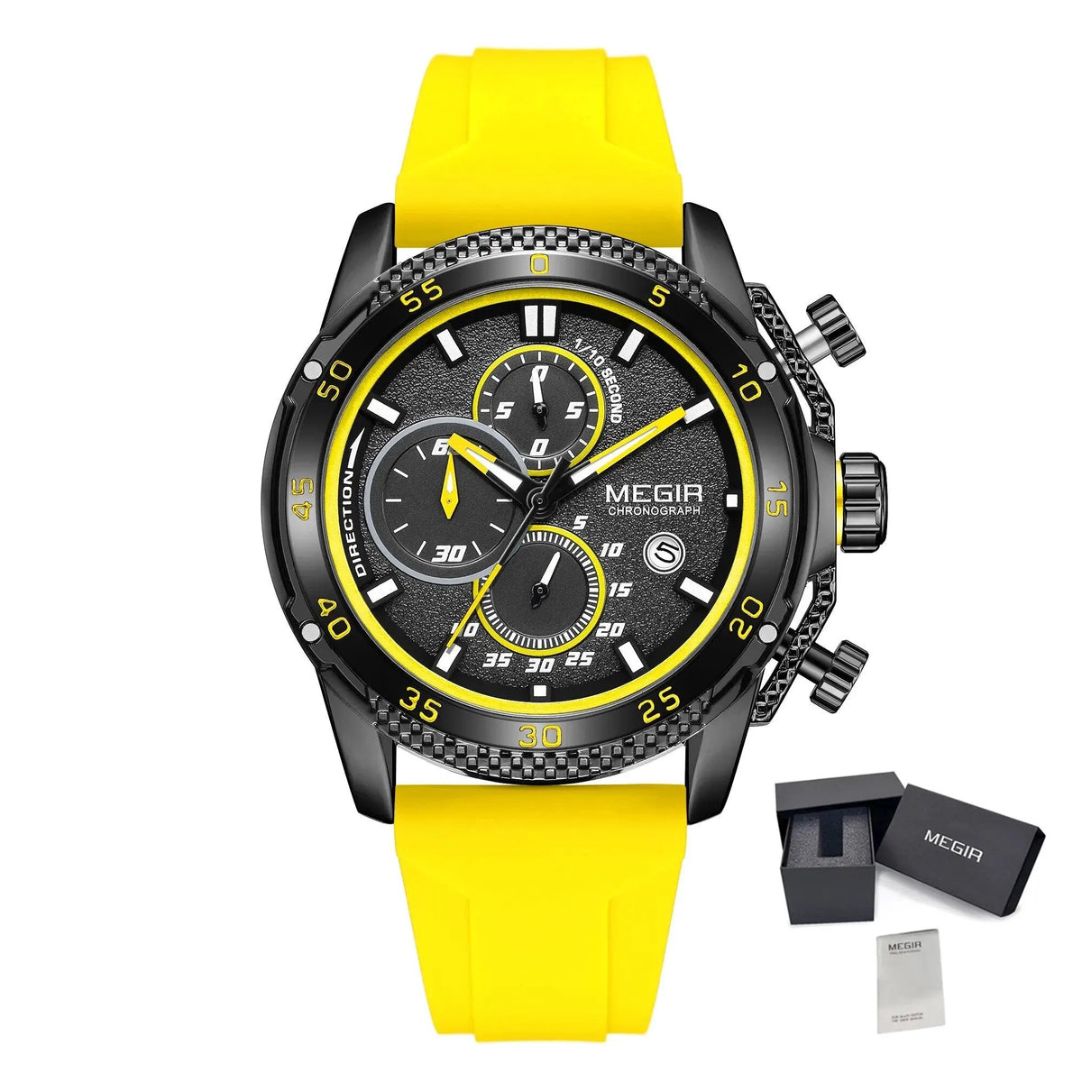 MEGIR Men's Watches Luxury Military Sport Wristwatches Waterproof Luminous Silicone Strap Quartz Chronograph Reloj Hombre 2211 by MEGIR WATCH GROUP