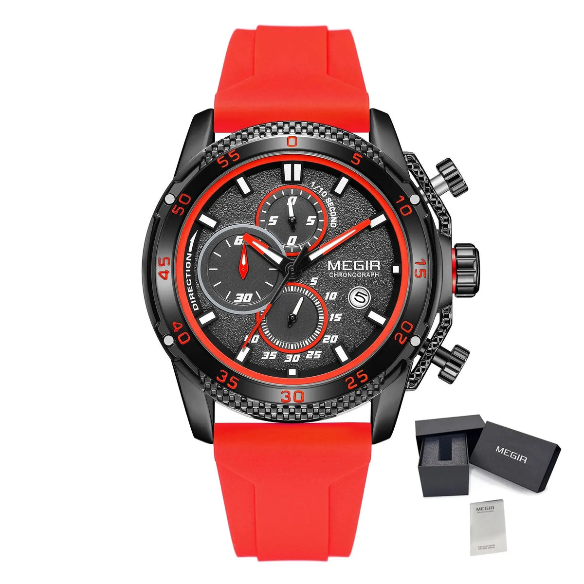 MEGIR Men's Watches Luxury Military Sport Wristwatches Waterproof Luminous Silicone Strap Quartz Chronograph Reloj Hombre 2211 by MEGIR WATCH GROUP