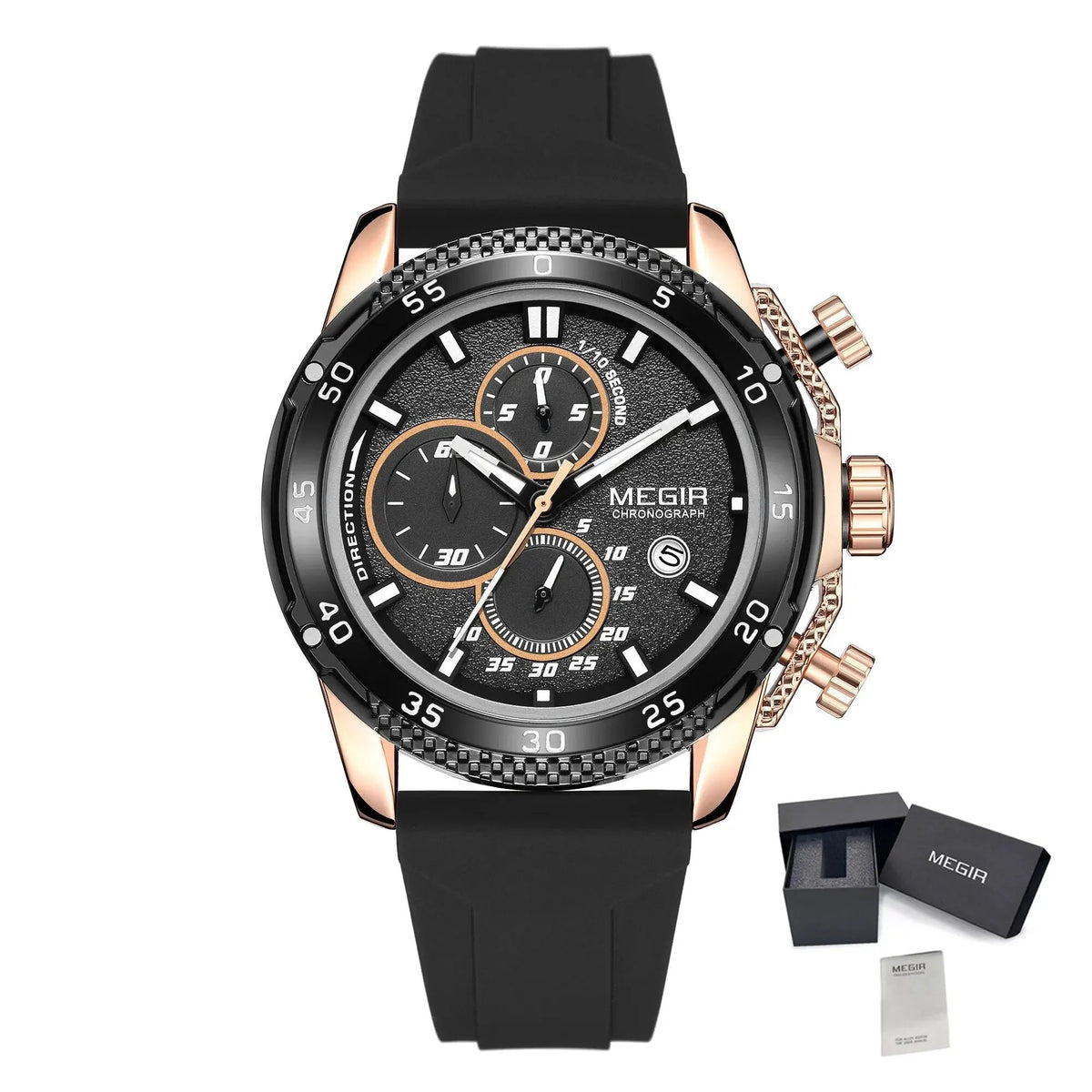 MEGIR Men's Watches Luxury Military Sport Wristwatches Waterproof Luminous Silicone Strap Quartz Chronograph Reloj Hombre 2211 by MEGIR WATCH GROUP