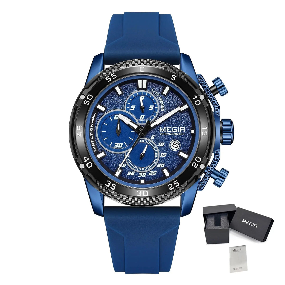 MEGIR Men's Watches Luxury Military Sport Wristwatches Waterproof Luminous Silicone Strap Quartz Chronograph Reloj Hombre 2211 by MEGIR WATCH GROUP