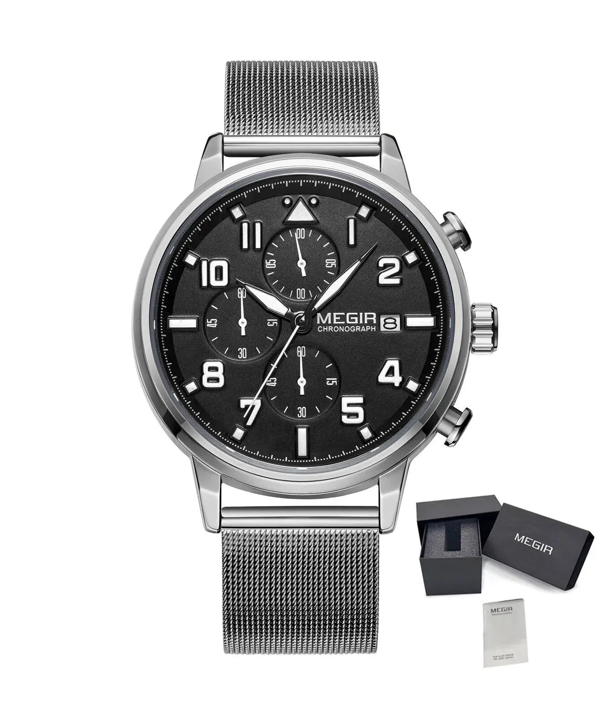 MEGIR Luxury Watches for Mens Casual Business Quartz Wrist Watch Calendar Date Man Clock Chronograph Relogio Masculino 2157 by MEGIR WATCH GROUP