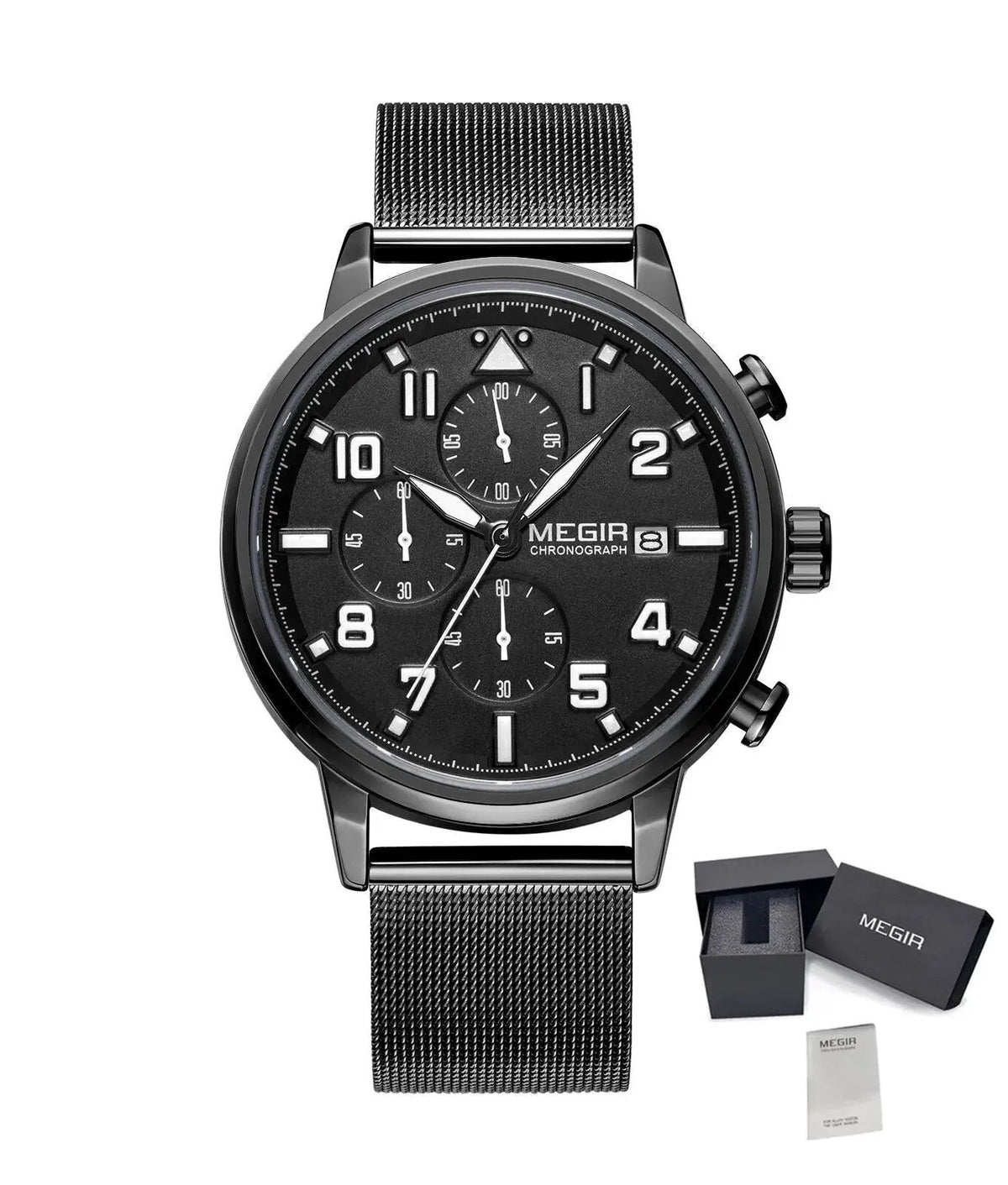MEGIR Luxury Watches for Mens Casual Business Quartz Wrist Watch Calendar Date Man Clock Chronograph Relogio Masculino 2157 by MEGIR WATCH GROUP