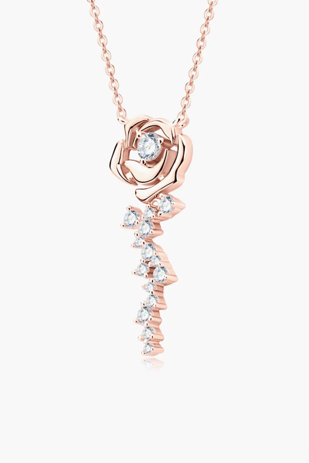 925 Sterling Silver 18K Rose Gold-Plated Pendant Necklace by Partner Label