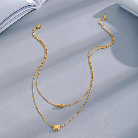 18K Gold-Plated Double Layered Necklace by Partner Labels