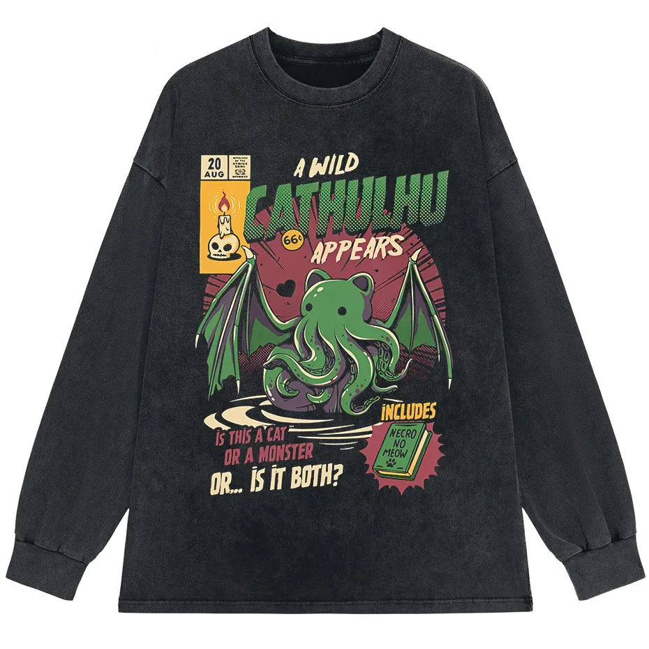 Cthulhu Graphic T-Shirt Men Short Sleeve Summer Tee by Vimost Shop