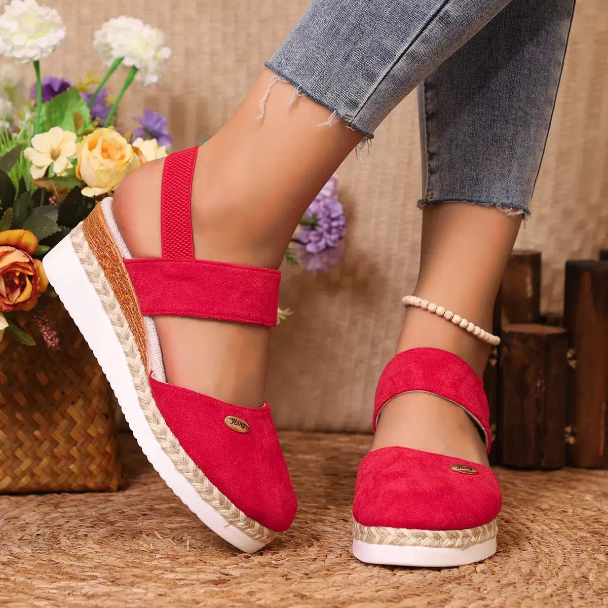 Espadrille Wedge Sandals with Ankle Strap | Partner Labels Selection by Partner Label