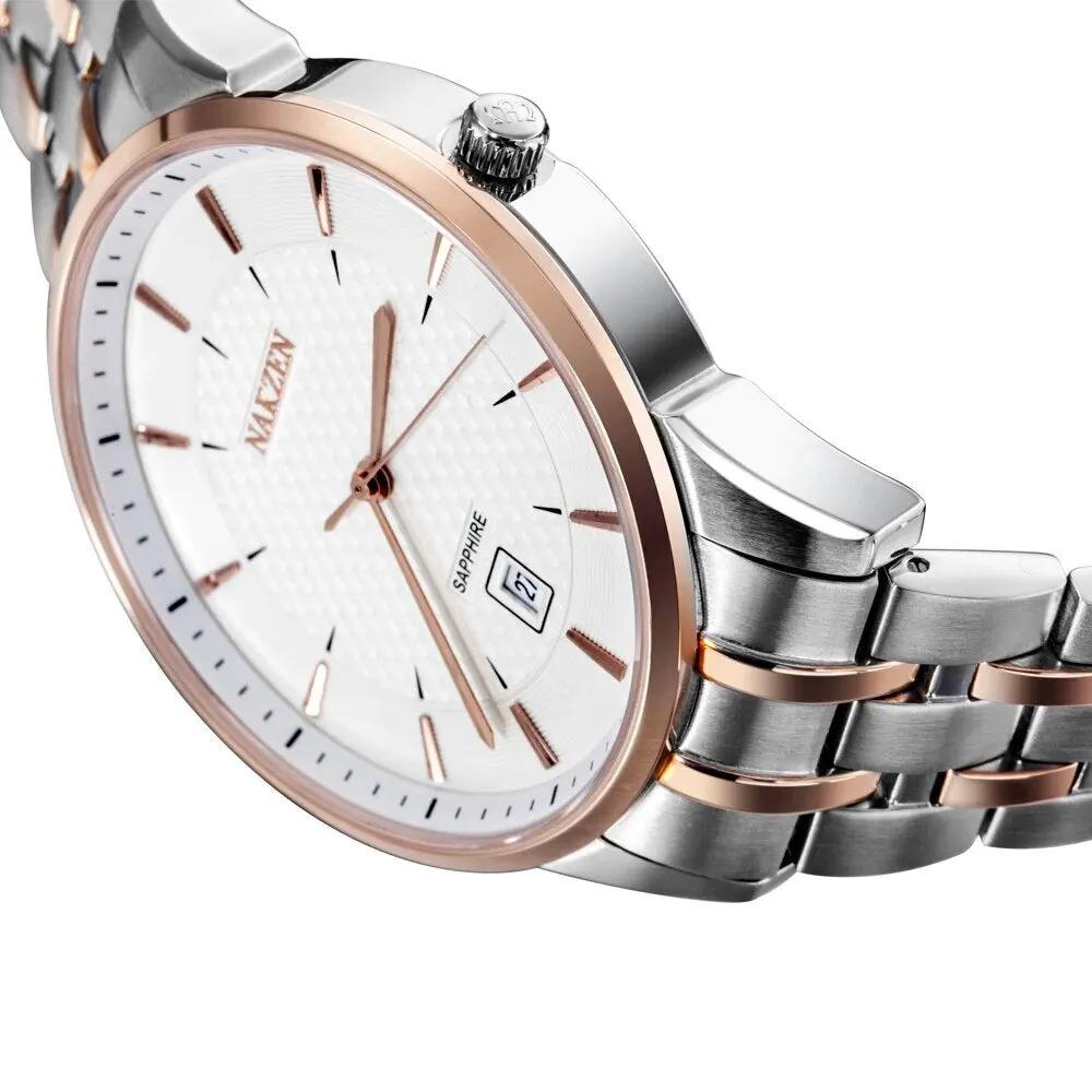 NAKZEN Top Luxury Brand Men's Watches Waterproof Quartz Stainless Steel Watch Rose Gold Watches Male Clock Relogio Masculino 4009 by MEGIR WATCH GROUP
