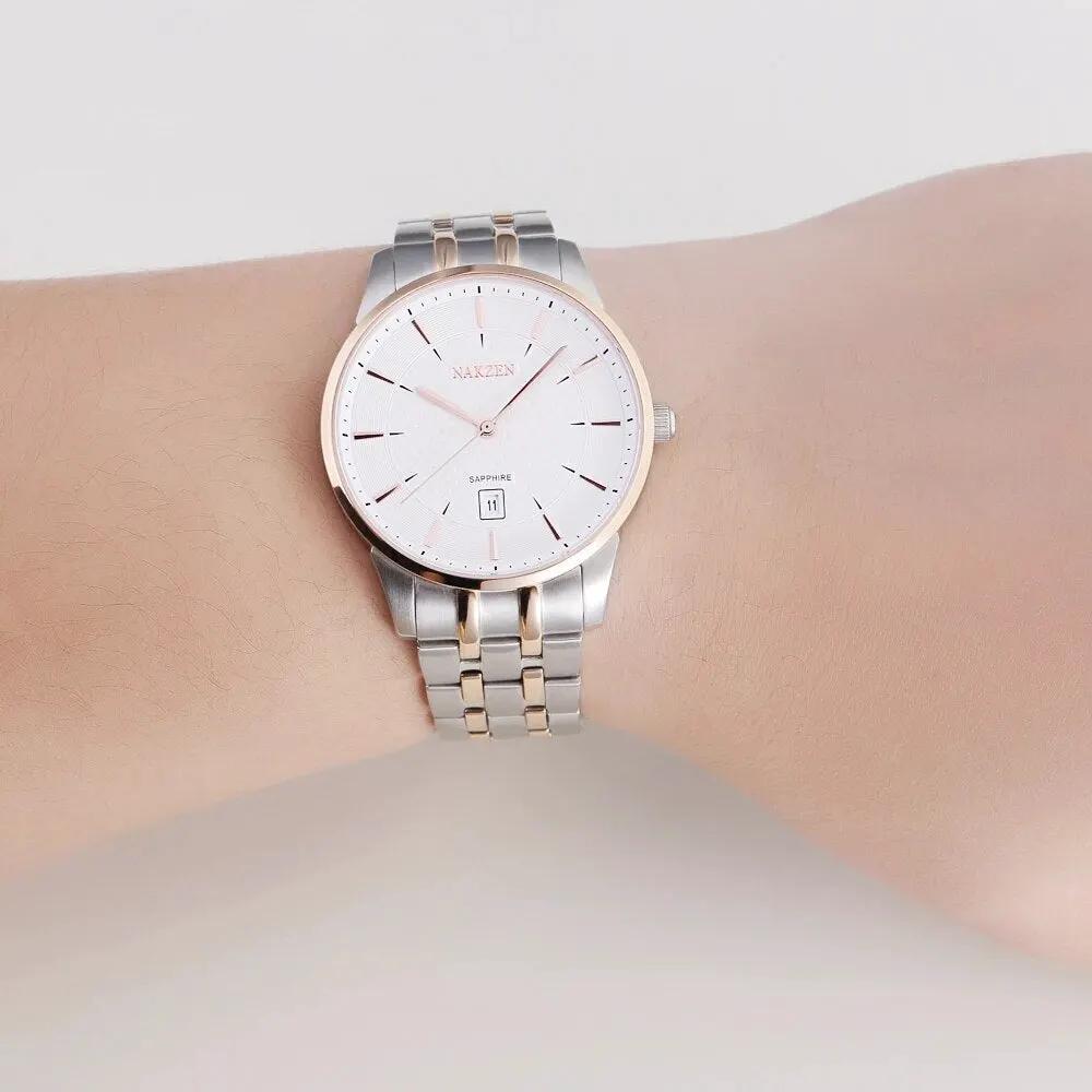 NAKZEN Top Luxury Brand Men's Watches Waterproof Quartz Stainless Steel Watch Rose Gold Watches Male Clock Relogio Masculino 4009 by MEGIR WATCH GROUP