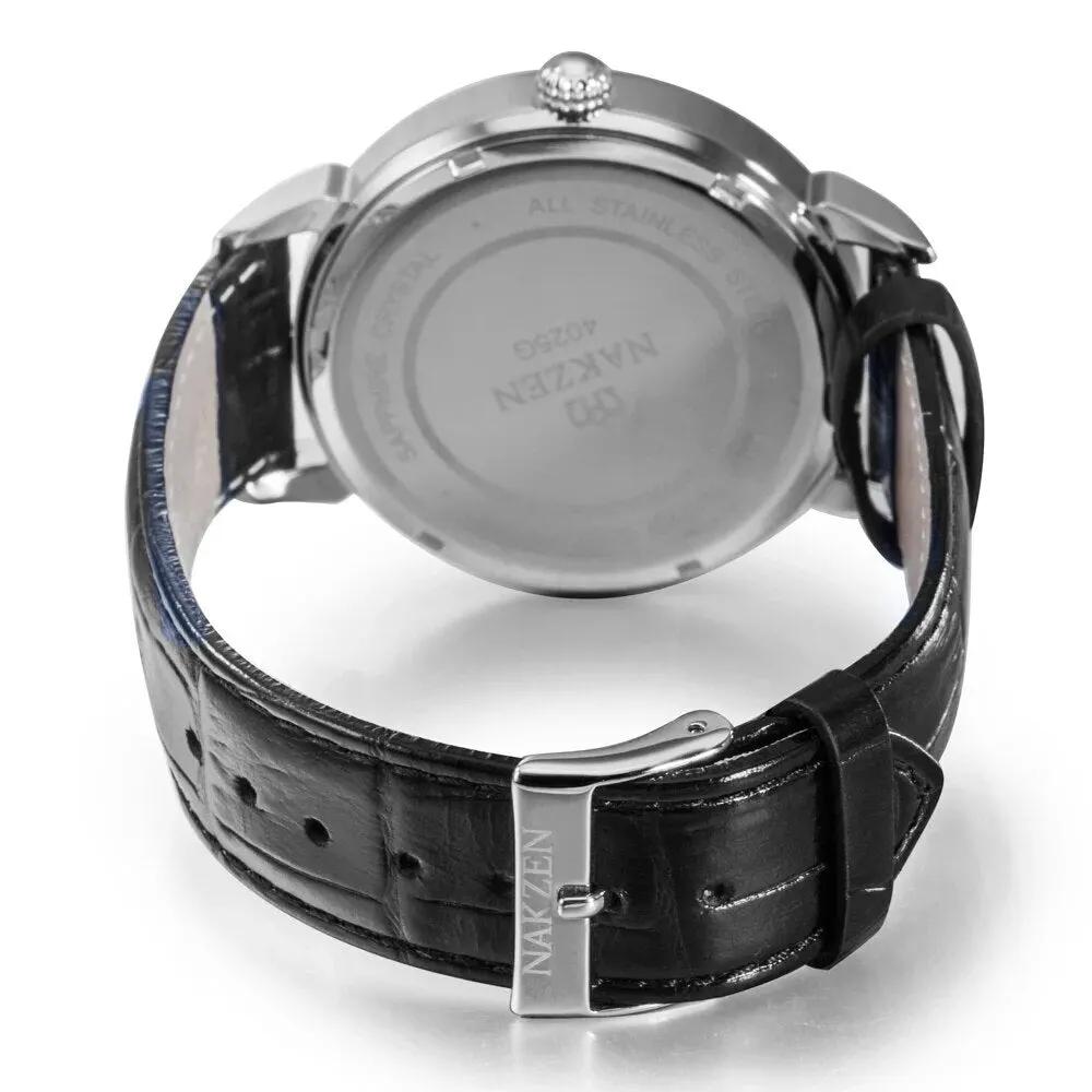 NAKZEN Classic Men Watch Top Brand Luxury Function Date Leather Sport Watches Male Business Quartz WristWatch Relogio Masculino 4025 by MEGIR WATCH GROUP