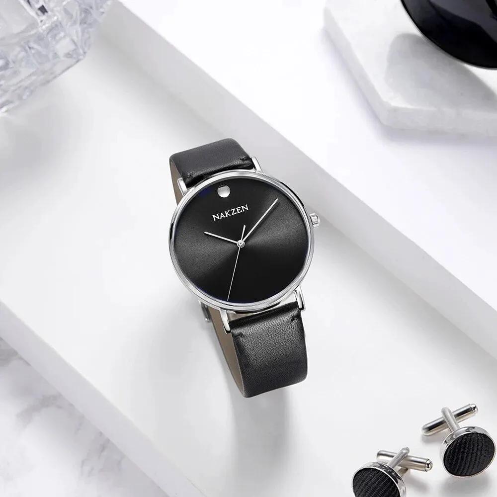 NAKZEN 2020 New Men's Watches Top Brand Luxury Quartz Watch Men Leather Waterproof Cool Watch Man Clocks Relogio Masculino 4105 by MEGIR WATCH GROUP