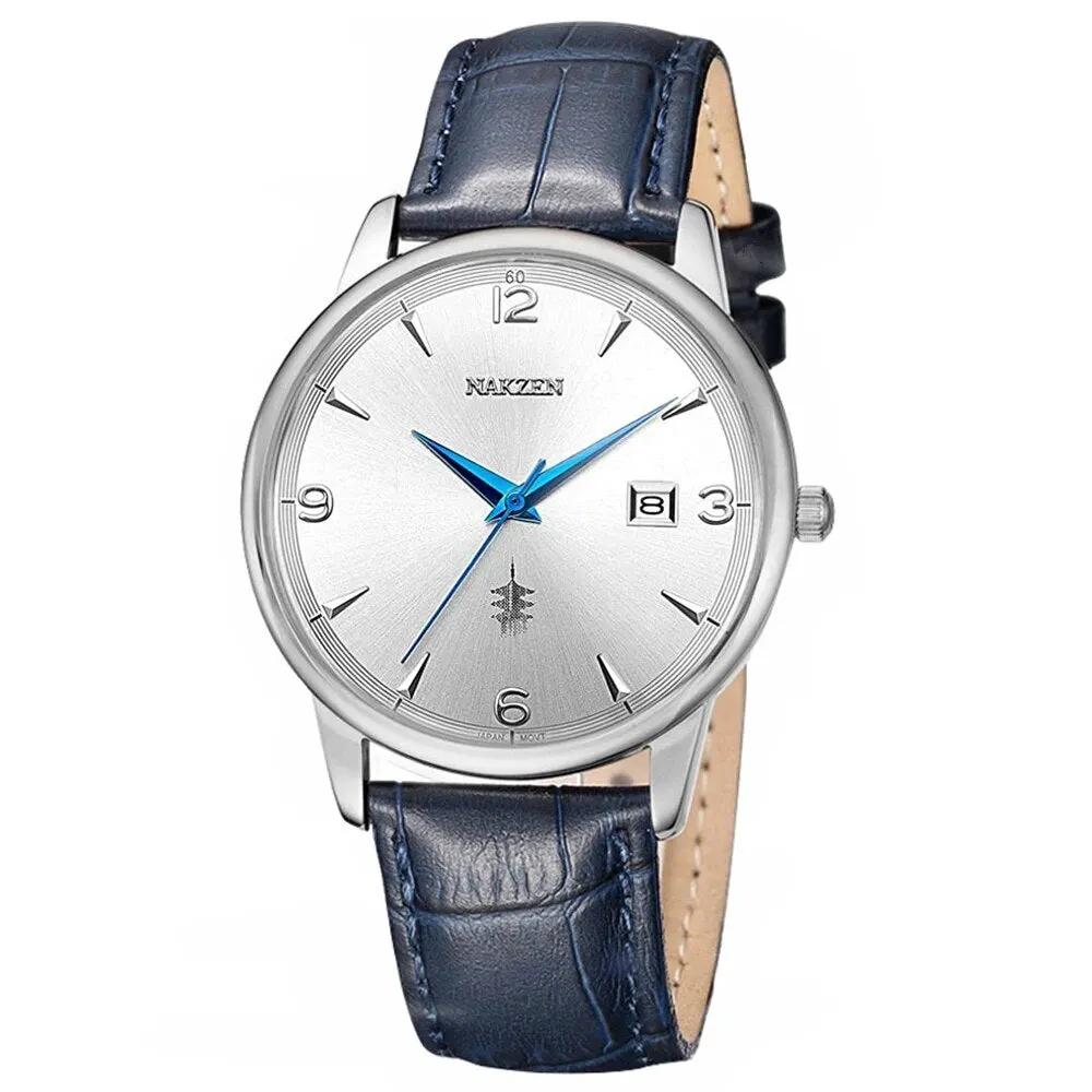 Men Watches Ontwerp Luxe Mannen Quartz Horloge Rvs Gmt Horloge Top Merk Echt leer Waterproof Dress Watch Horloges Reloj Homber 1006 by MEGIR WATCH GROUP