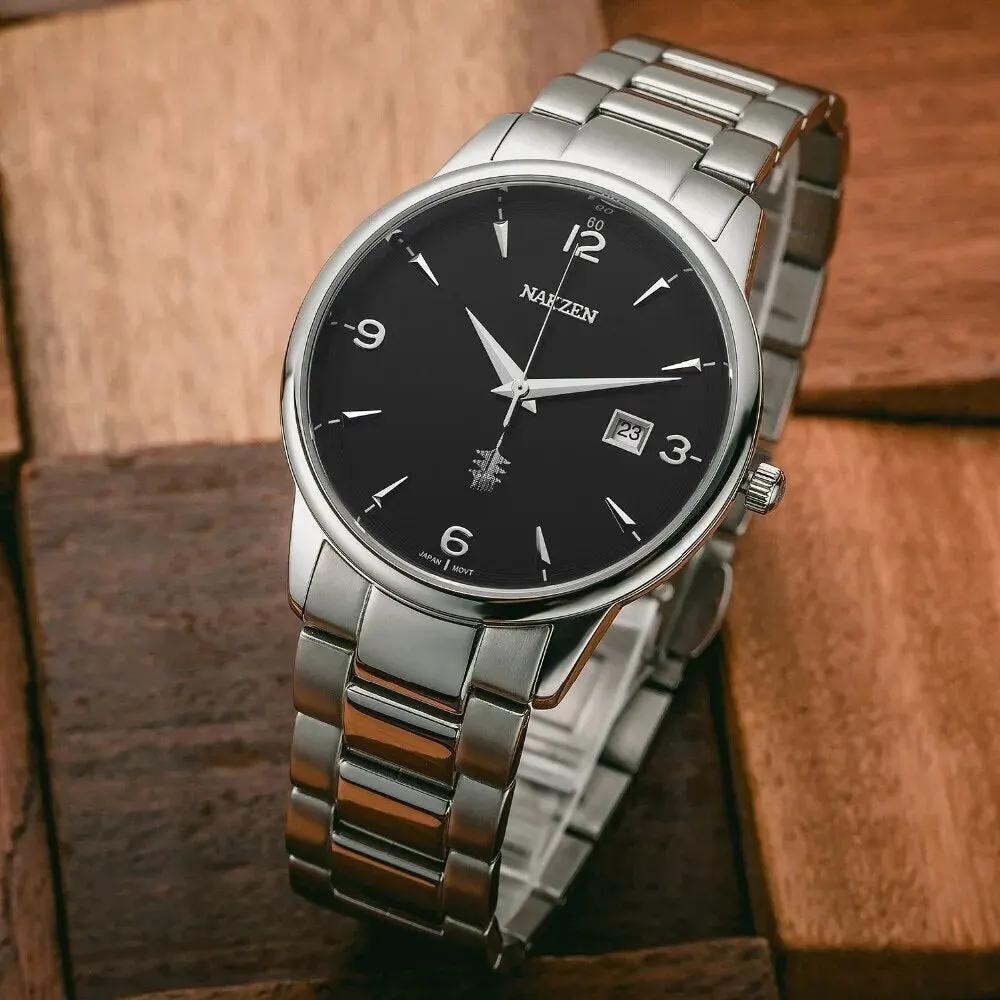NAKZEN New Fashion Mens Watches Stainless Steel Top Brand Date Clock Waterproof Luxury Sports Quartz Watch Men Relogio Masculino 1006 by MEGIR WATCH GROUP