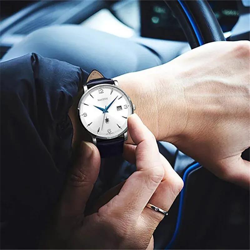 NAKZEN New Fashion Mens Watches Stainless Steel Top Brand Date Clock Waterproof Luxury Sports Quartz Watch Men Relogio Masculino 1006 by MEGIR WATCH GROUP