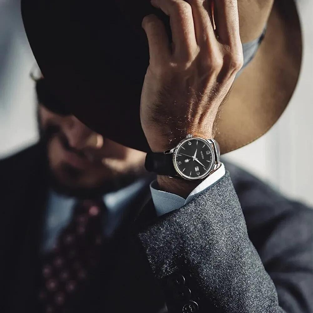 NAKZEN New Fashion Mens Watches Stainless Steel Top Brand Date Clock Waterproof Luxury Sports Quartz Watch Men Relogio Masculino 1006 by MEGIR WATCH GROUP