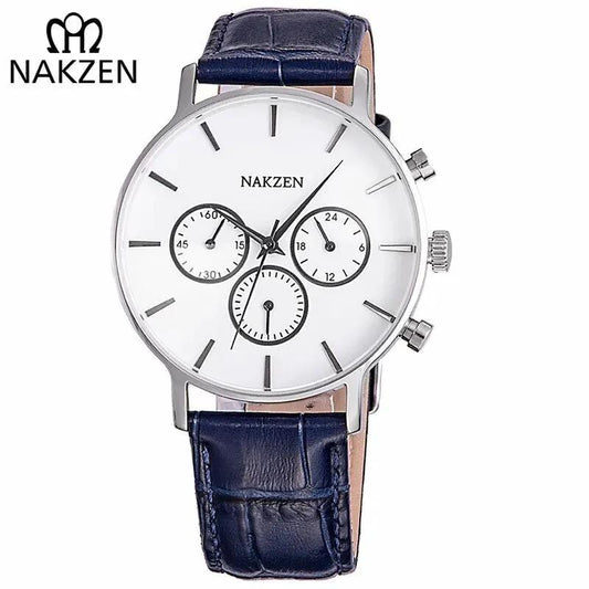 NAKZEN Men Fashion Sport Quartz Simple Clock Business Mens Watches Top Brand Luxury Waterproof Wrist Watch Relogio Masculino 5053 by MEGIR WATCH GROUP