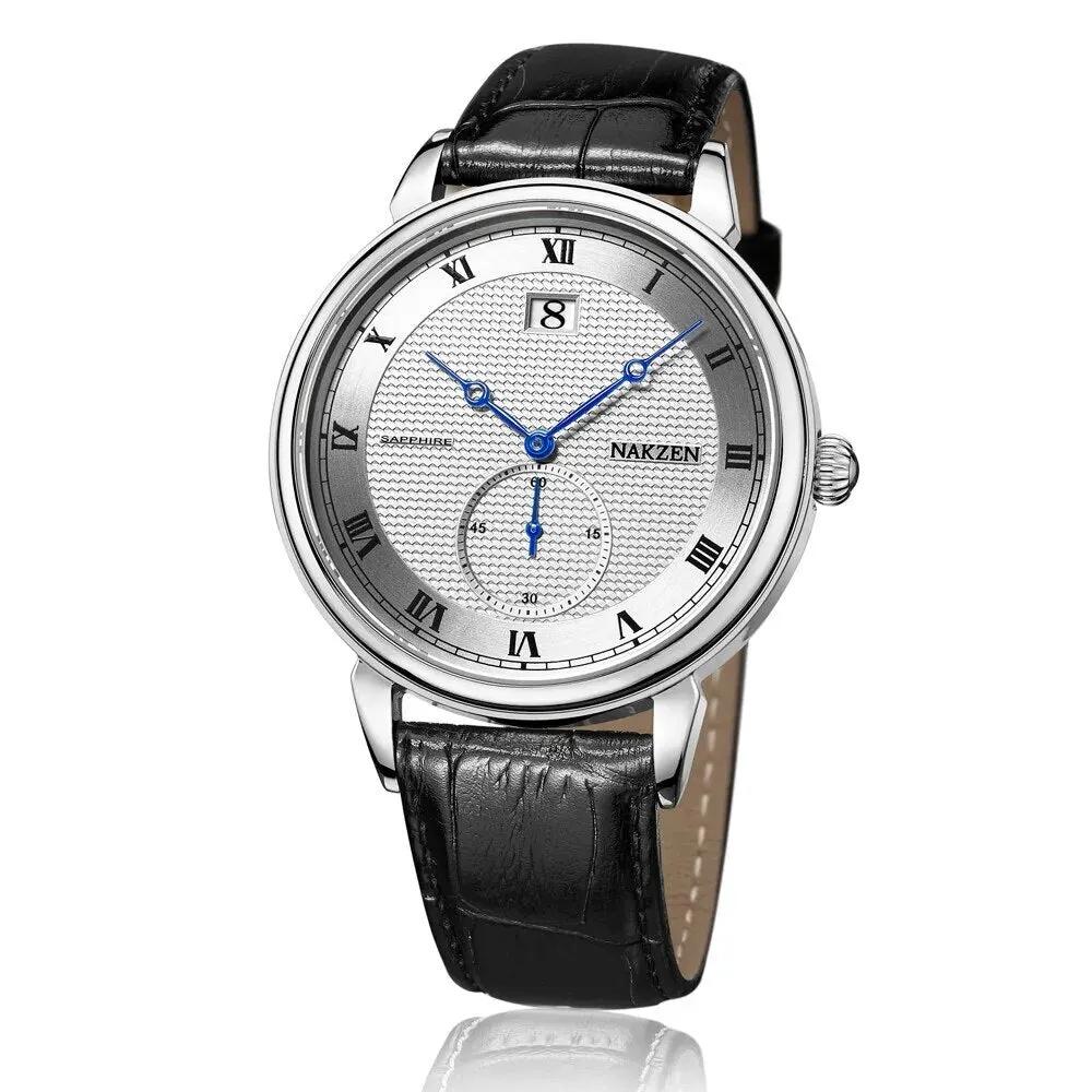 NAKZEN Classic Men Watch Top Brand Luxury Function Date Leather Sport Watches Male Business Quartz WristWatch Relogio Masculino 4025 by MEGIR WATCH GROUP