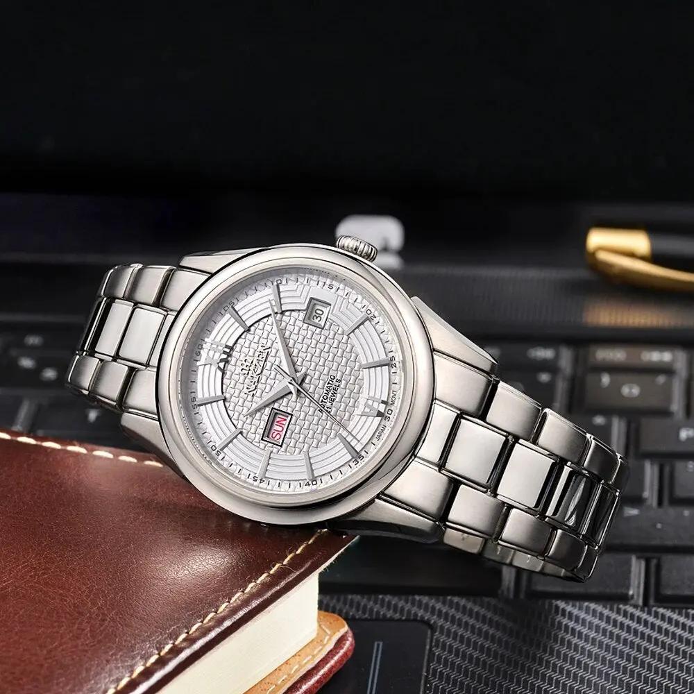 NAKZEN Men Automatic Mechanical Miyota 8205 Movement Watch Sapphire Calendar Wristwatch Man 10Bar waterproof Relogio masculino 6004 by MEGIR WATCH GROUP
