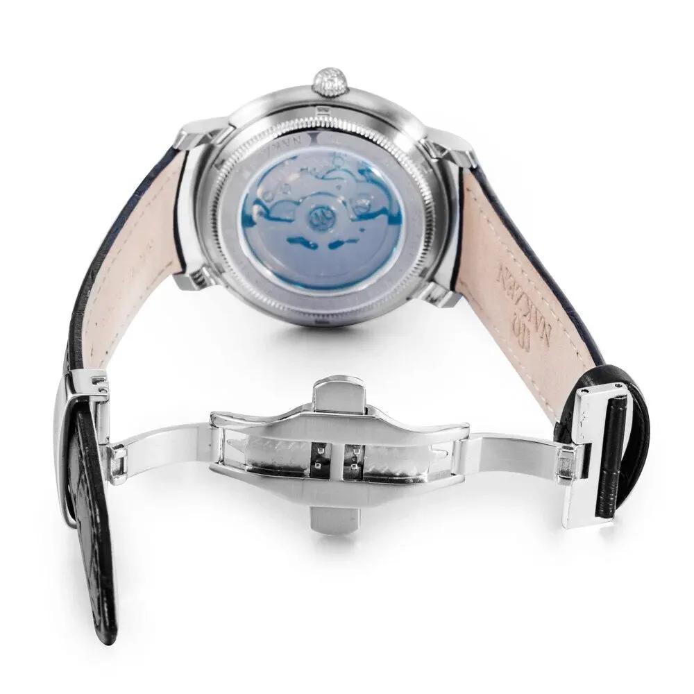 NAKZEN Men Automatic Japan NH37 Movement Mechanical Watch Men Sapphire Military Leather Sports Watches Male Clock Reloj Hombre 6026 by MEGIR WATCH GROUP