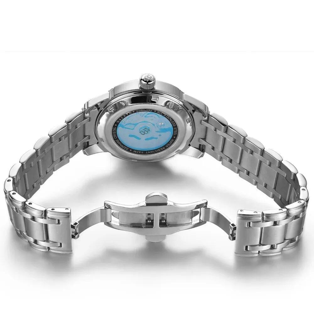 NAKZEN Men Business Mechanical Watch Men's Automatic Miyota 8215 Movt Diamond Watches Sapphire Wrist Watch Waterproof Clock 6020 by MEGIR WATCH GROUP
