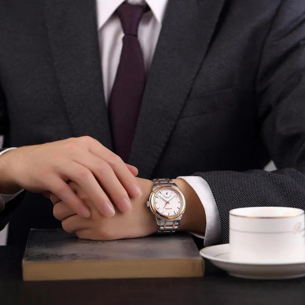 NAKZEN Men Business Mechanical Watch Men's Automatic Miyota 8215 Movt Diamond Watches Sapphire Wrist Watch Waterproof Clock 6020 by MEGIR WATCH GROUP