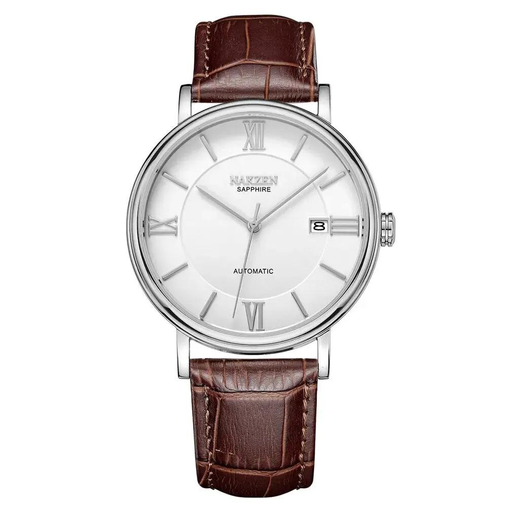 NAKZEN 7002 Men Business Automatic Mechanical Watches Brand Luxury Leather Man Wrist Watch Male Clock Relogio Masculino Miyota 9015 by MEGIR WATCH GROUP