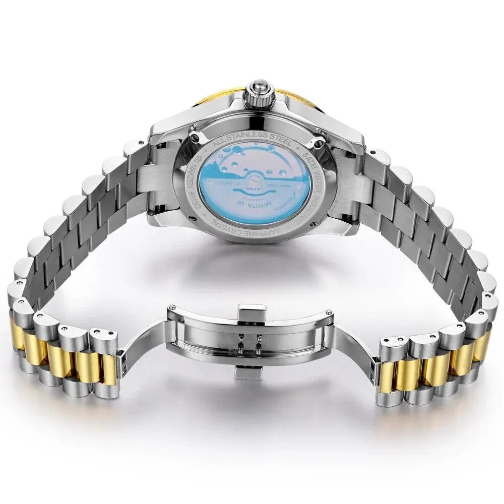 NAKZEN Men Japan NH35 Movement Automatic Mechanical Watch Elegant Diamond Stainless Steel Bracelet Watches Relogio Masculino 6013 by MEGIR WATCH GROUP