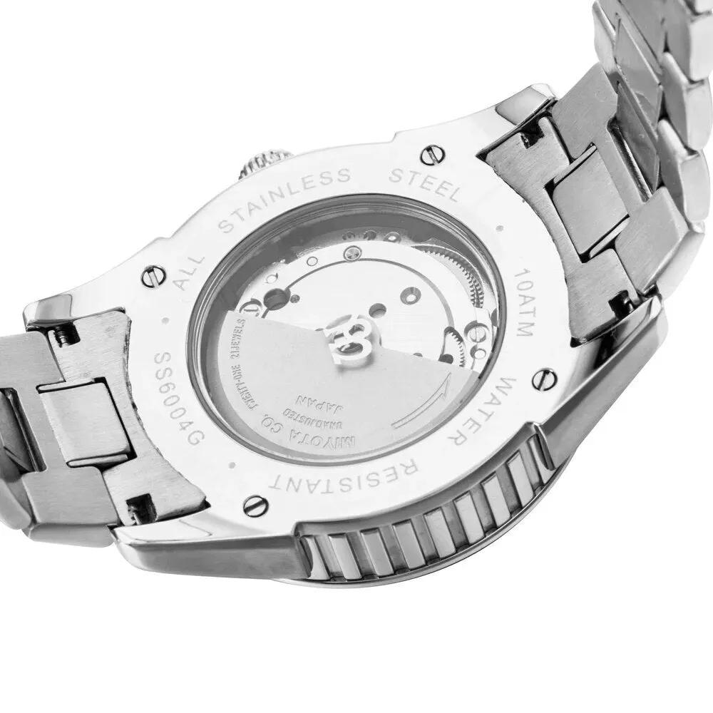 NAKZEN Men Automatic Mechanical Miyota 8205 Movement Watch Sapphire Calendar Wristwatch Man 10Bar waterproof Relogio masculino 6004 by MEGIR WATCH GROUP
