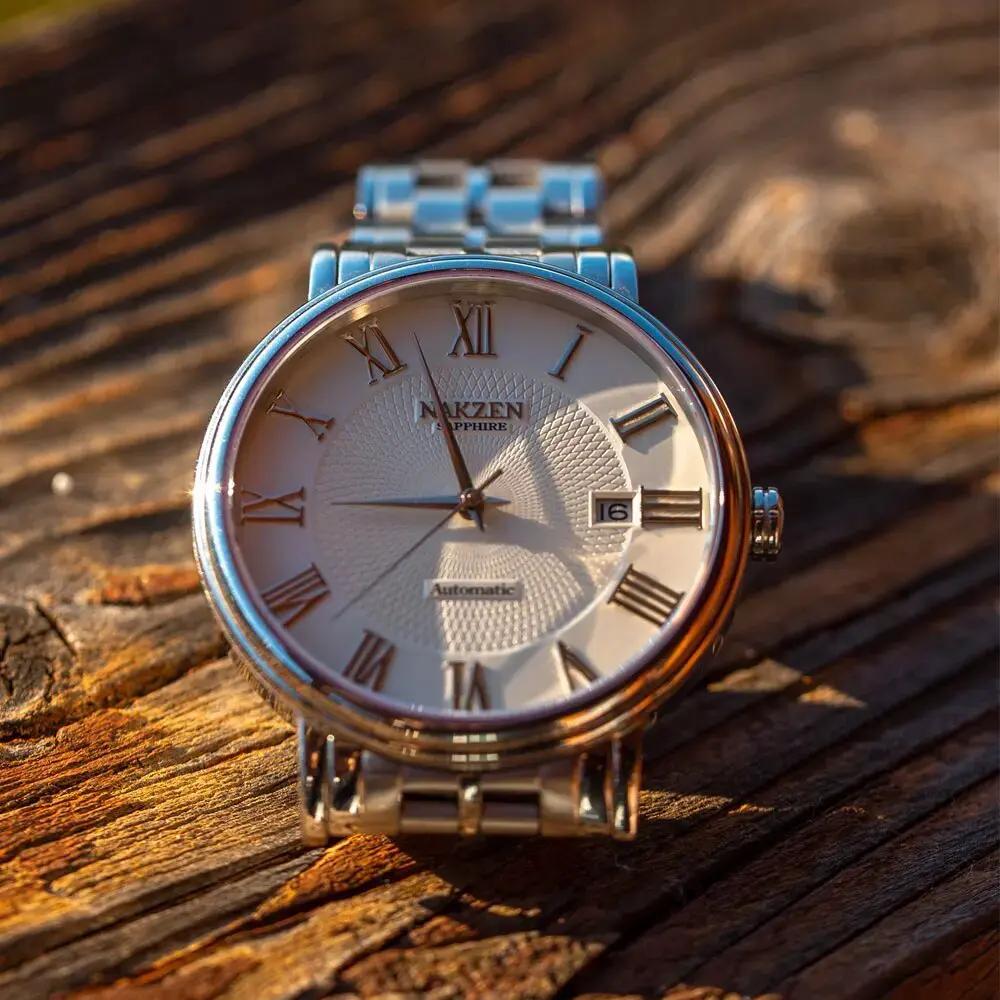 NAKZEN 7002 Men Classic Automatic Mechanical Watches Brand Luxury Man Stainless Steel Wristwatch Clock Relogio Masculino Miyota 9015 by MEGIR WATCH GROUP