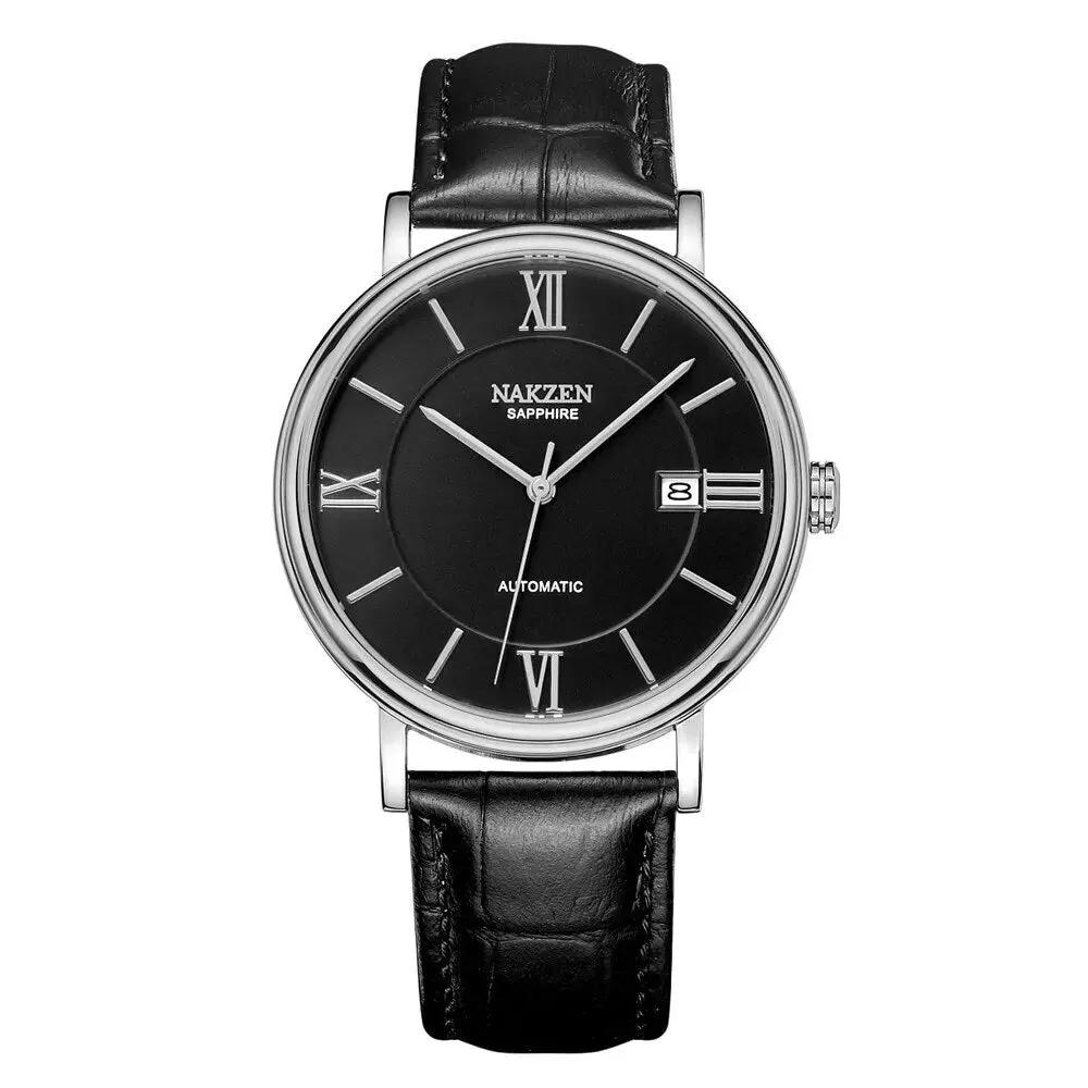 NAKZEN 7002 Men Business Automatic Mechanical Watches Brand Luxury Leather Man Wrist Watch Male Clock Relogio Masculino Miyota 9015 by MEGIR WATCH GROUP