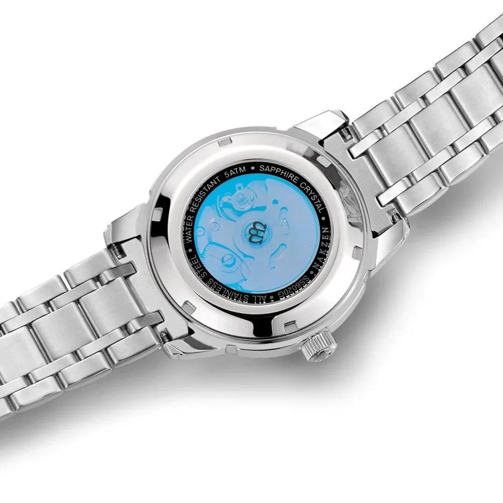NAKZEN Men Mechanical Watch Men's Automatic Miyota 8215 Movement Diamond Watches Sapphire Wrist Watch Male Waterproof Clock 6020 by MEGIR WATCH GROUP