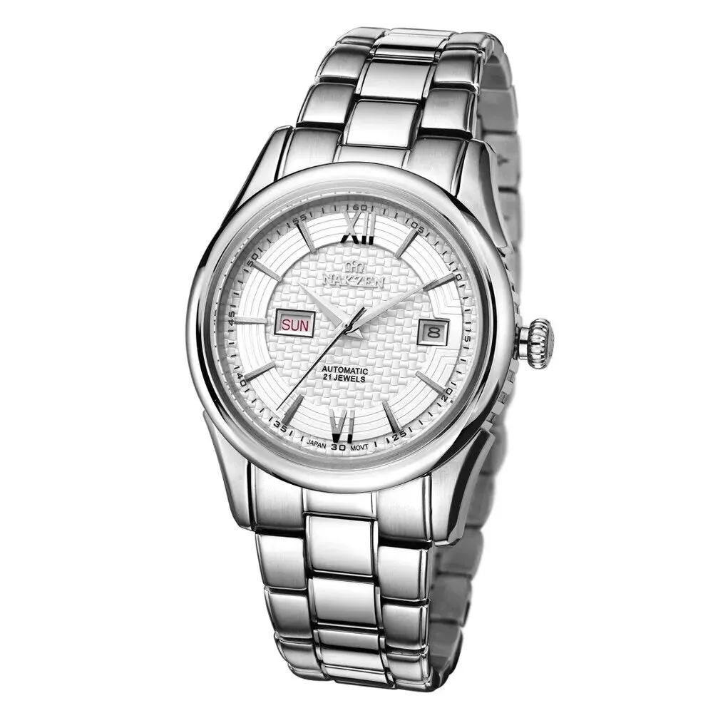 NAKZEN Men Automatic Mechanical Miyota 8205 Movement Watch Sapphire Calendar Wristwatch Man 10Bar waterproof Relogio masculino 6004 by MEGIR WATCH GROUP