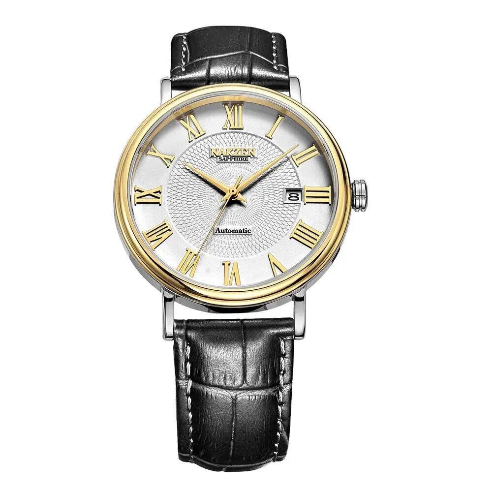 NAKZEN 7002 Men Classic Automatic Mechanical Watches Brand Luxury Man Stainless Steel Wristwatch Clock Relogio Masculino Miyota 9015 by MEGIR WATCH GROUP
