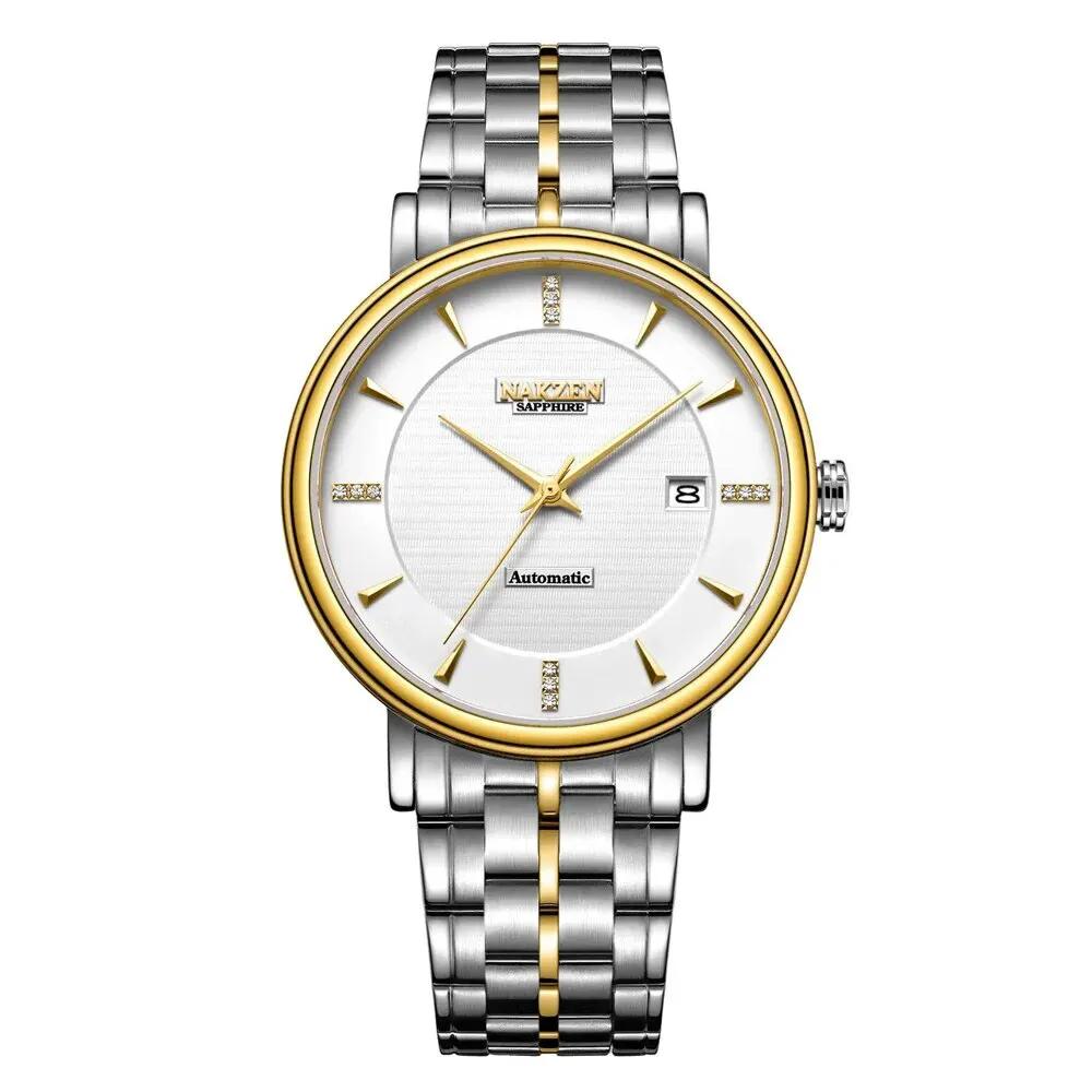 NAKZEN 6047 Men Business Wristwatch Brand Luxury Diamond Automatic Mechanical Watches Relogio Masculino Japanese movement Miyota 9015 by MEGIR WATCH GROUP