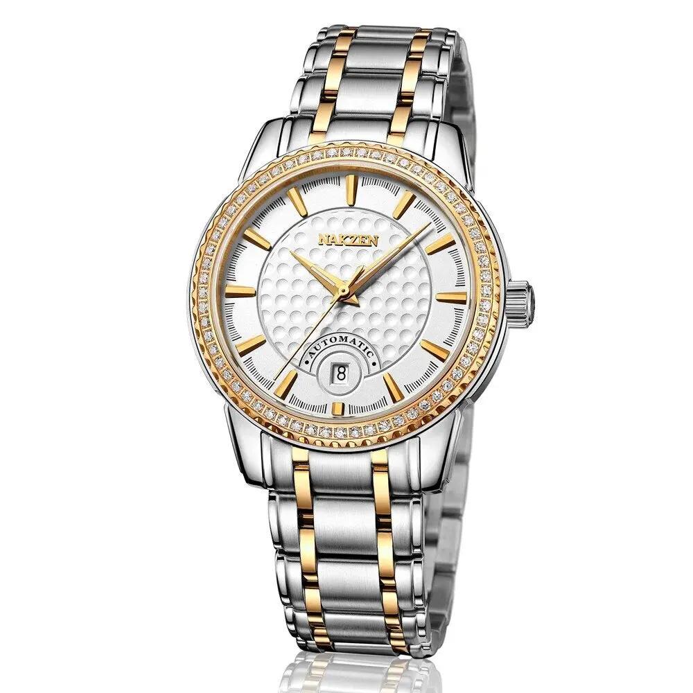 NAKZEN Men Mechanical Watch Men's Automatic Miyota 8215 Movement Diamond Watches Sapphire Wrist Watch Male Waterproof Clock 6020 by MEGIR WATCH GROUP