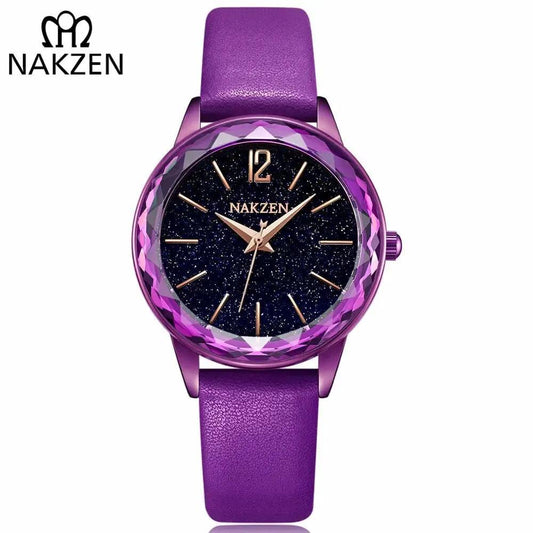 NAKZEN Dress Women Quartz Watches Minimalism Starry sky Magnet Buckle Fashion Wristwatch Waterproof Roman Numeral reloj mujer 4206 by MEGIR WATCH GROUP
