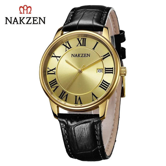 New NAKZEN Top Brand Luxury Fashion Mens Watches Big Dia Stainless Steel Quartz Watch Men Sport Male Clock Relogio Masculino 4090 by MEGIR WATCH GROUP
